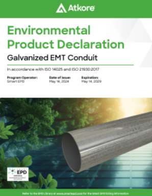 Galvanized EMT Conduit EPD