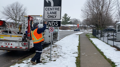 Traffic Sign Winter Deployment