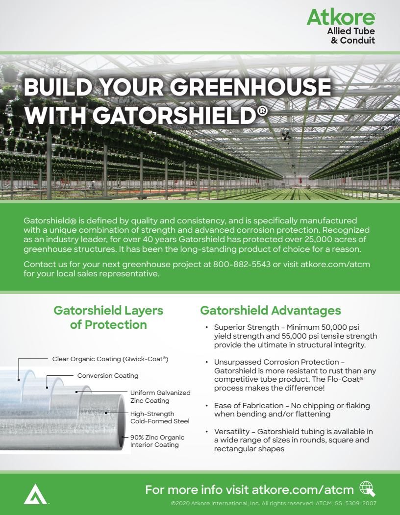 Atkore Gatorshield Greenhouse Flyer Cover