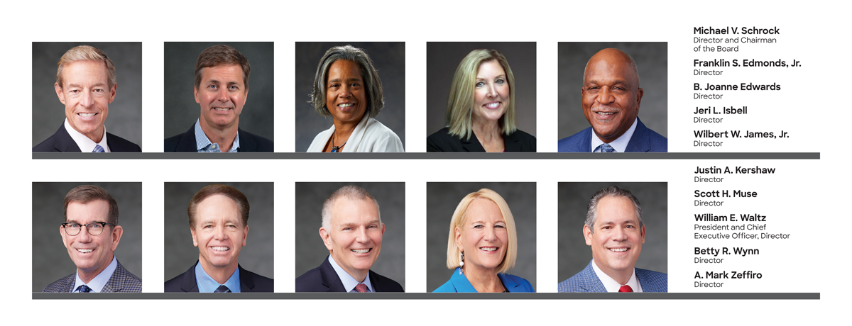 Atkore Board of Directors 2026 - Michael C. Schrock, Franklin S. Edmonds Jr., B. Joanne Edwards, Jeri L. Isbell, Wilbert W. James Jr., Justin A. Kershaw, Scott H. Muse, Bill Waltz, Betty R. Wynn, Mark Zeffiro