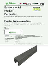 Fiberglass Framing Products EPD